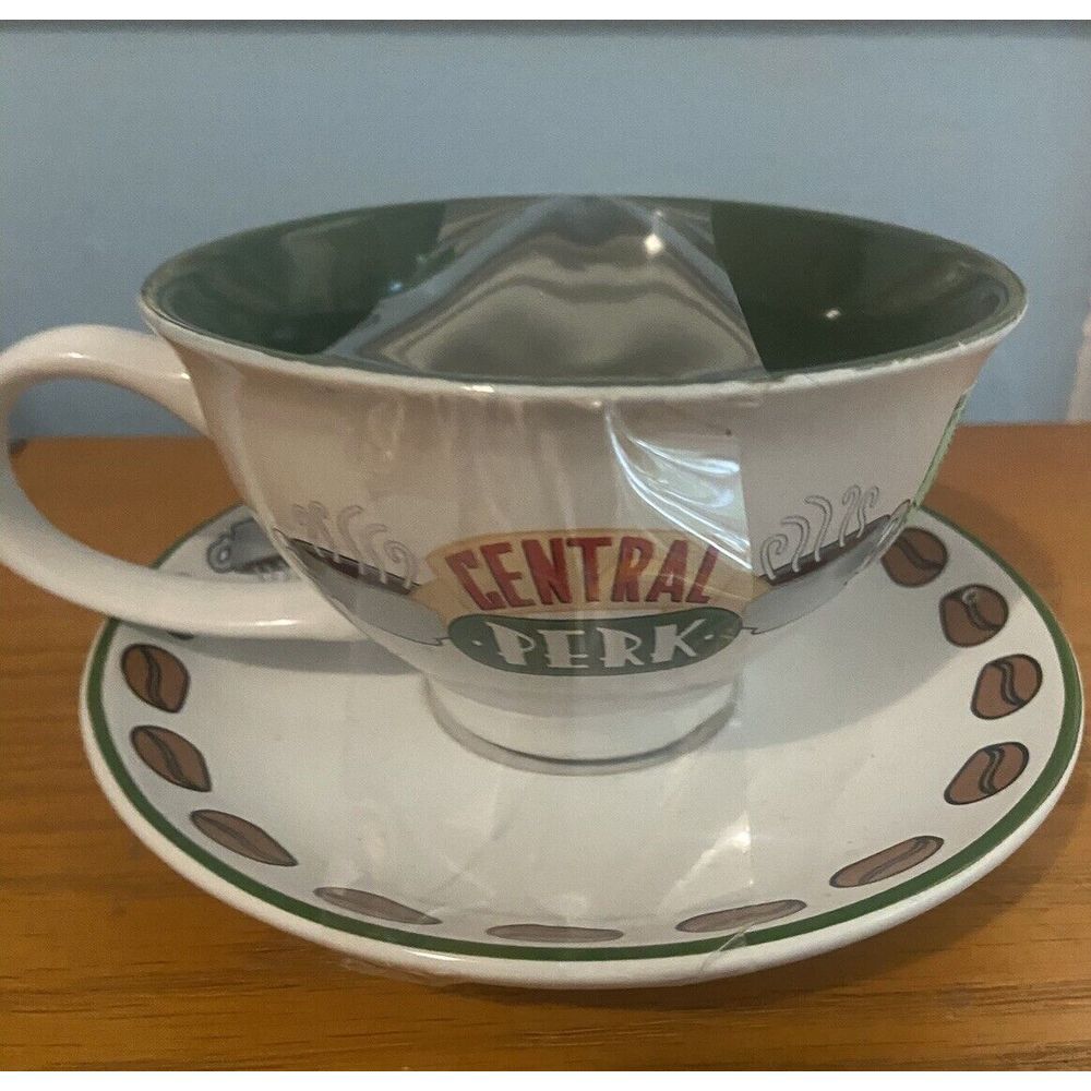 F.R.I.E.N.D.S. Central Perk TV Series Tea Cup & Saucer Set 12 oz - Picture 2 of 3